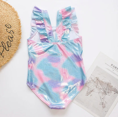 Fishscale Bandage Girls Kids Swimsuit 2026 Shell Shape Embroidery Children Girls One Piece Swimwear Beach Wear Monokini Beauty World Shop