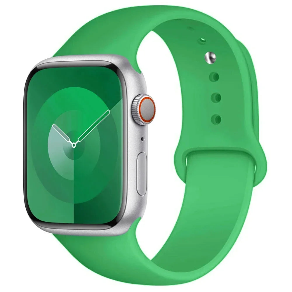 Silicone Band For Apple Watch strap 44mm 45mm 40mm 41mm 42-38mm 45 mm sport bracelet iwatch series 8 7 6 5 4 3 SE 9 Ultra 2 49mm Beauty World Shop