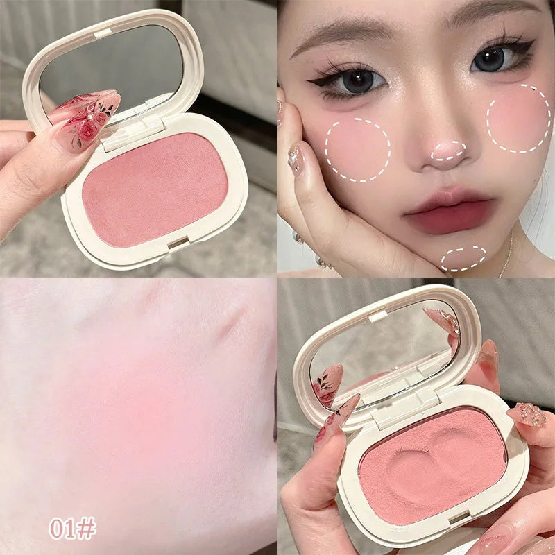 Phantom Bear Single-Color Blush Cream — Mochi Texture, Powder-Free Formula, Low-Saturation, Long-Lasting Natural Matte Finish Beauty Trend Shop