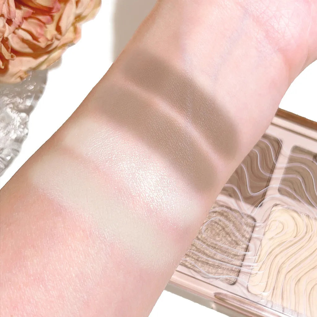 Natural Stereoscopic Face Powder Palette  Matte Bronzer  Contour Shading  Multifunctional Highlighter  Cosmetic Blush gift Beauty World Shop