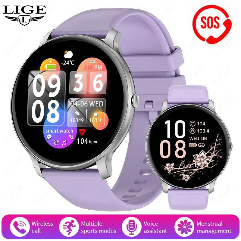 2025 New Smart Watch Women Men Bluetooth Call Sports Fitness Watches Heart Rate Health Monitor Smartwatch Ladies For Android iOS