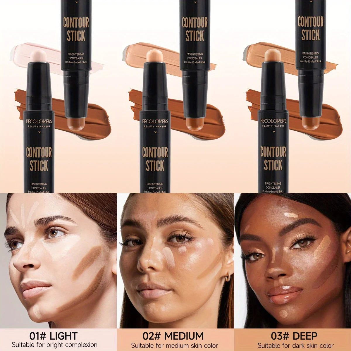 Contouring Stick with Double-headed Concealer Highlighter for Three-dimensional Nose Bridge Shadow V Face High Nose Bridge Beauty World Shop