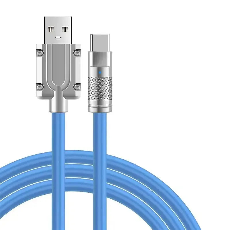 120W 6A TypeC Super Fast Charge Liquid Silicone Cable Quick Charge USB Cable For Xiaomi Huawei Samsung Pixel USB Bold Data Line Beauty World Shop
