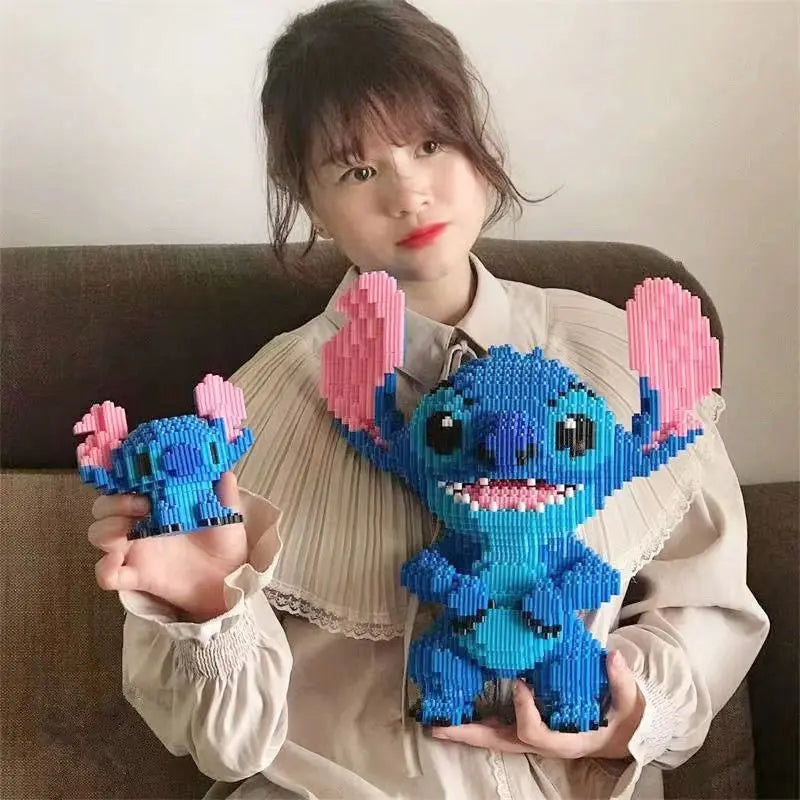 Herocross Disney Building Block Stitch Giant Stitzer Assembly Toy Children's Birthday Gift Puzzle Desktop Decoration Beauty World Shop