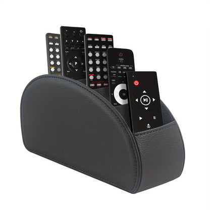 PU Leather Remote Control Holder5Compartments,Multi-Device Organizer for TV/DVD/Blu-Ray,Desk & DrawerStorageBoxHome&OfficeDecor Beauty World Shop