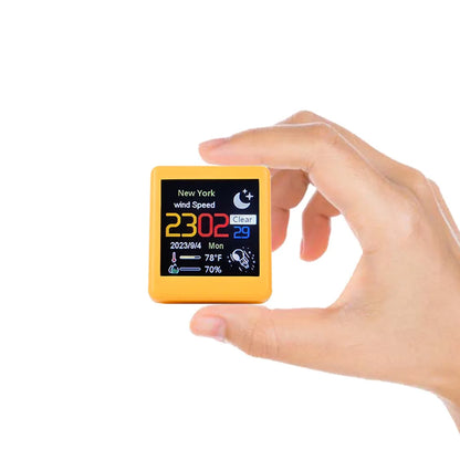 Small Portable Smart Wifi Weather Station Display Weather Temperature Humidity Time Alarm Clock Desktop Decoration Beauty World Shop