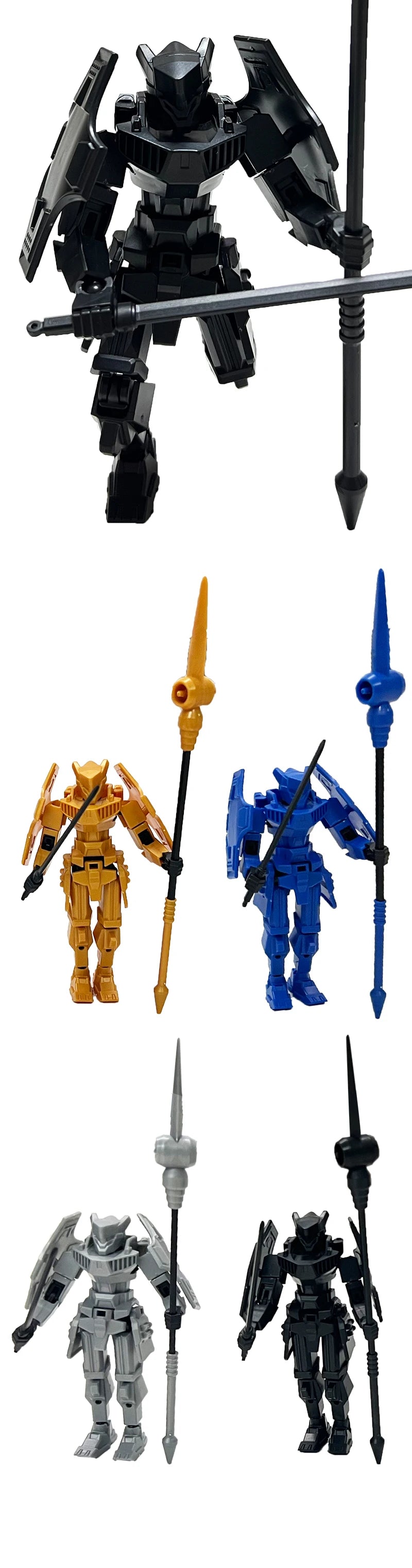 Multi-Jointed Movable Shapeshift Robot Warrior 3D Printed Knight Mannequin Dummy Toys Kids Adults Parent-children Games gifts Beauty World Shop
