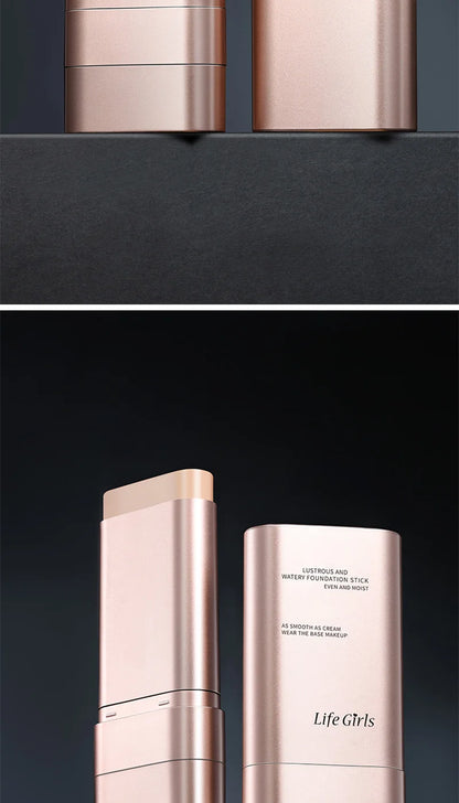Light and Moist Hydrating Foundation, Natural-Looking, Moisturizing, Shiny, Thin and Lightweight, Double-Headed Makeup Foundation That Rotates for Easy Use, with Its Own Brush, Waterproof, Easy to Apply Makeup, and Easy for B Beauty World Shop
