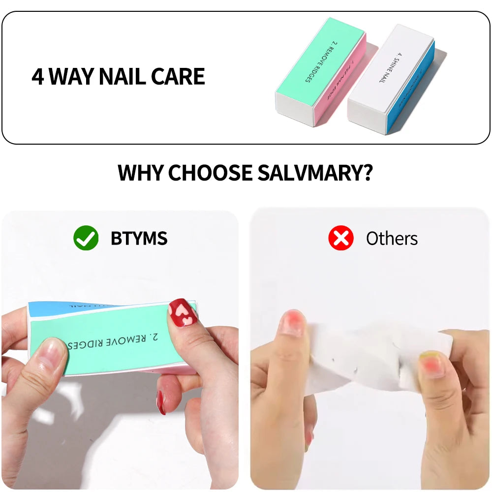 Professional 4 Ways Nail Buffing Block Manicure Pedicure Tool Emery Board Nail Art Care Buffing Buffer Sanding Files Beauty World Shop