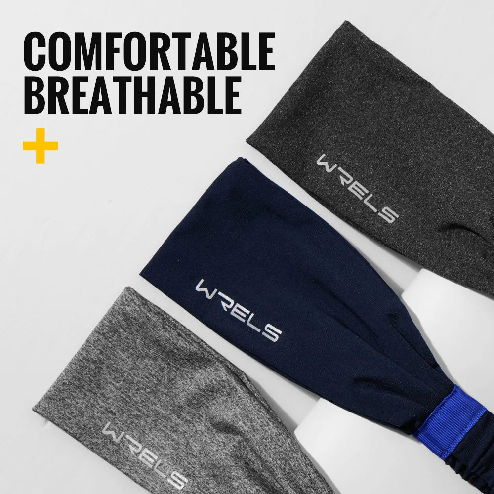 WRELS Sports Headbands Moisture Wicking Sweatbands for Running Breathable Headbands Elastic Non Slip Hairband for Women and Men Beauty World Shop