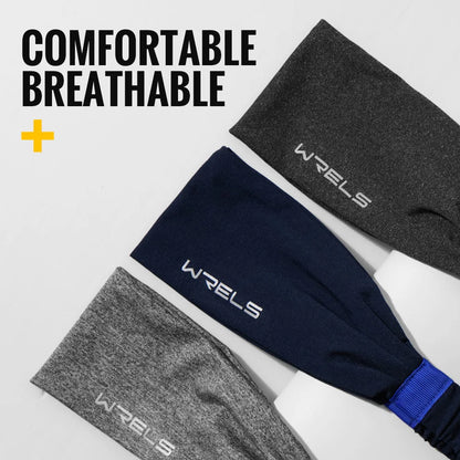 WRELS Sports Headbands Moisture Wicking Sweatbands for Running Breathable Headbands Elastic Non Slip Hairband for Women and Men Beauty World Shop