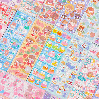 200p Kawaii Stickers for Kids Cute Stationary Aesthetic Diary Decoration Art Supplies Stickers for Scrapbooking Lot Korean Paper Beauty World Shop