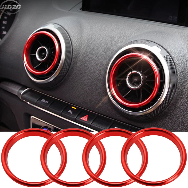 Car Air Center Console Outlet Trim Inner Ring Cover Styling For Audi A3 8V S3 2014-2019 Q2 2017 2018 2019 Interior Accessories Beauty World Shop