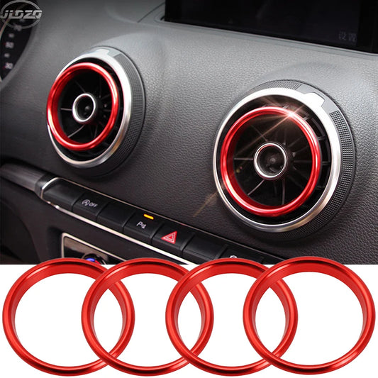 Car Air Center Console Outlet Trim Inner Ring Cover Styling For Audi A3 8V S3 2014-2019 Q2 2017 2018 2019 Interior Accessories Beauty World Shop