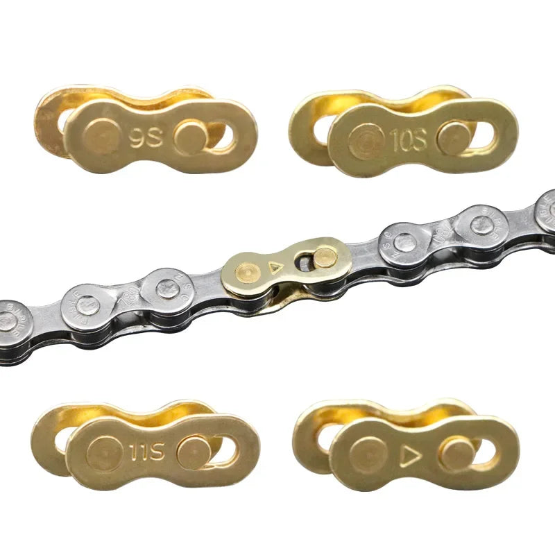 5 Pair Bicycle Chain Link Connector Joints Magic Buttons Cycling Speed Quick Master Links For Mountain Bike 6/7/8/9/10/11/12 S Beauty World Shop