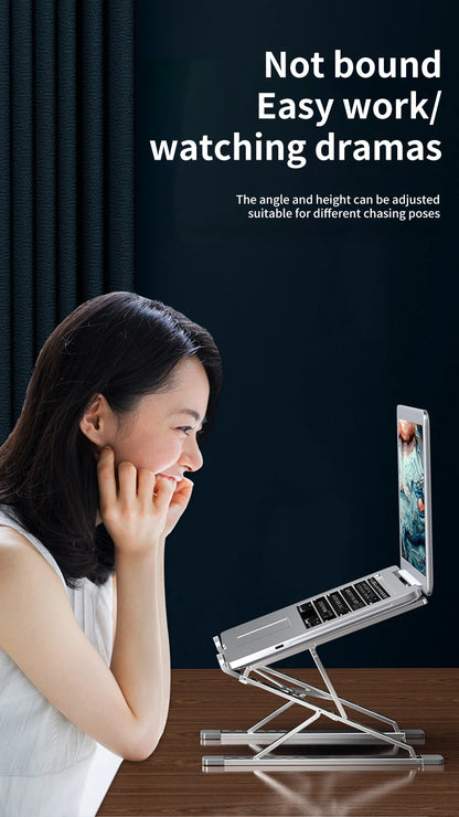 Laptop Stand For Macbook Folding Adjustable Aluminum Computer Pc Tablet Stand Notebook Tablelaptop Holder Heat Dissipation Beauty World Shop