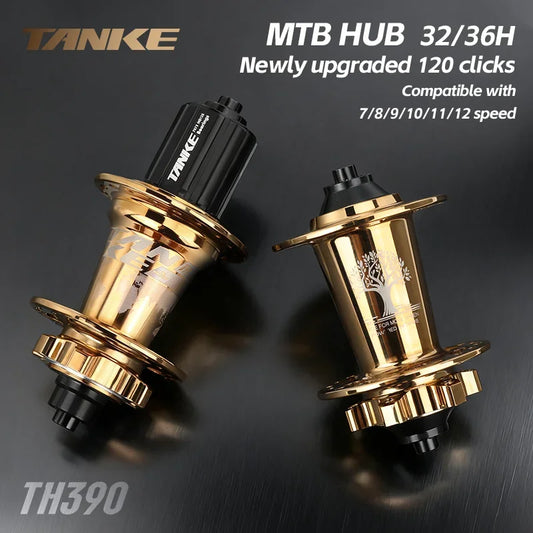 TANKE 120 Click Hub 6 Bearing Mountain Bike MTB Hub Front Rear 32 36 Holes QR Thru-axle Exchange Disc Brake Bicycle Hubs HG MS Beauty World Shop