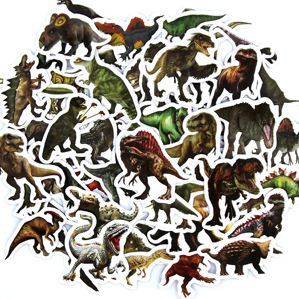 10/50/100pcs Funny Dinosaur Stickers Cartoon Decals Toy Stationery Guitar Phone Bicycle Laptop Luggage Car Graffiti Kids Sticker Beauty World Shop