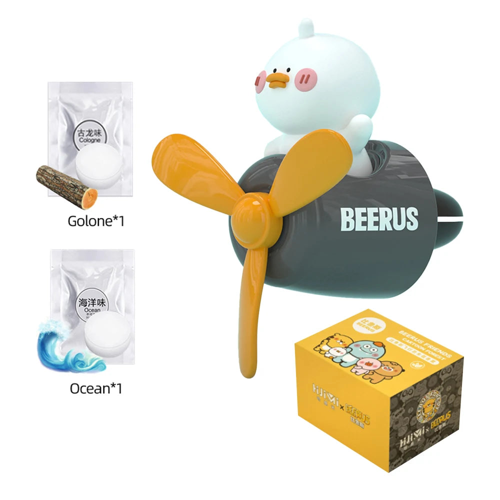 Cool Bear Pilot Car Air Freshener Rotating Propeller Air Outlet Perfume Fragrance Flavoring 자동차 공기 청정기 Accessories 방향제 차량용 Beauty World Shop