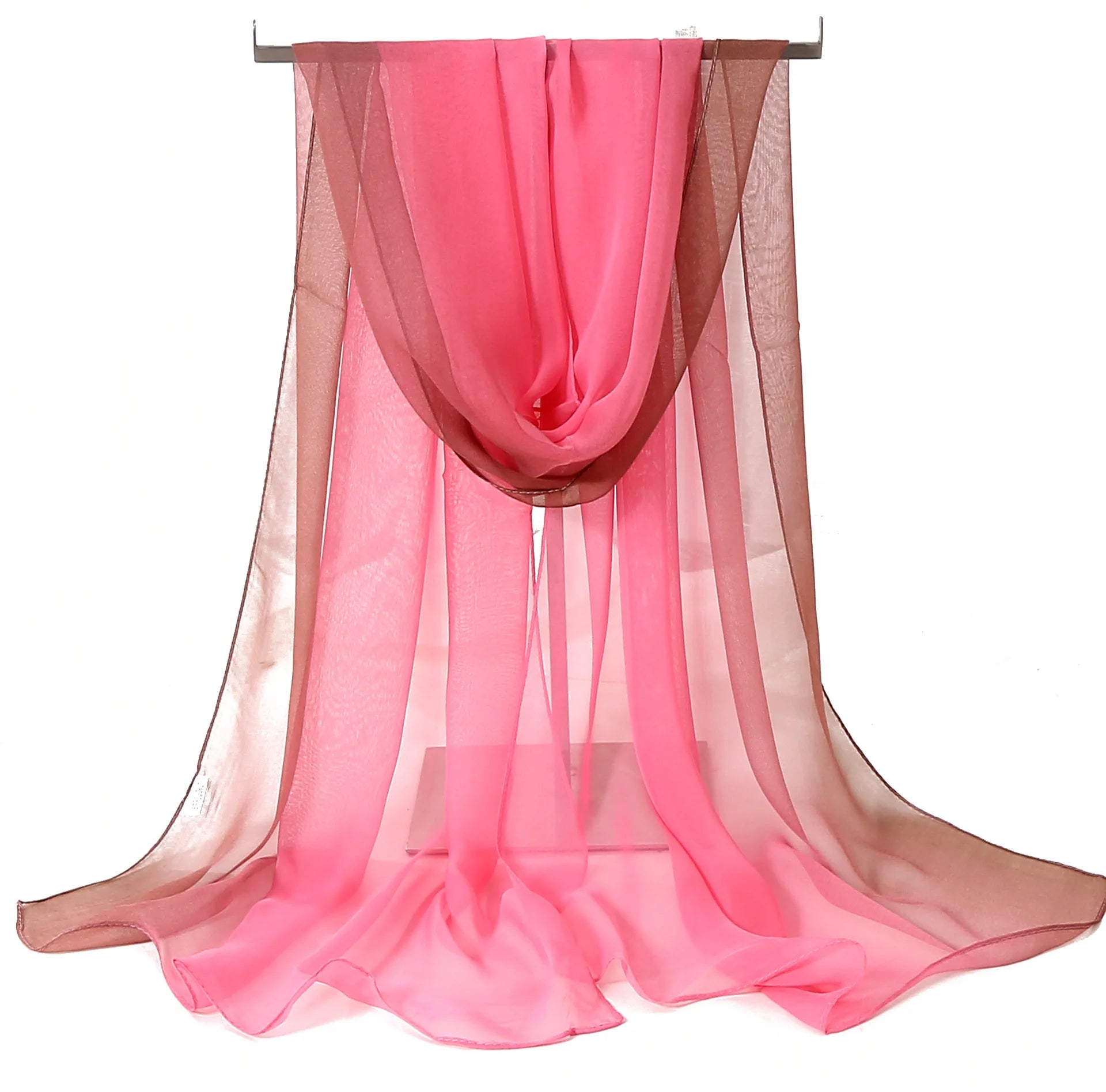 Four Seasons Thin Soft Chiffon For Women Silky Gradient Printing Beach Georgette Scarf Shawls Long Wraps Beach Sunscreen Hijab Beauty World Shop