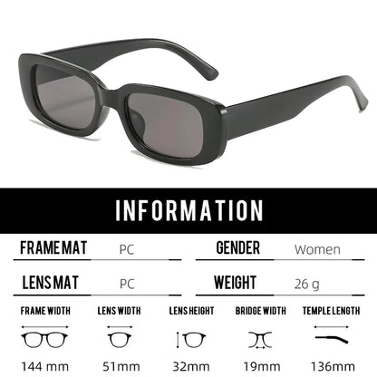 Square Sunglasses Women Rectangle Luxury Brand Designer Sun Glasses For Female Gradient Clear Small Lens Unisex Oculos De Sol Beauty World Shop