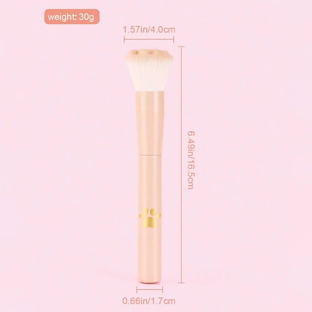 1pc New Cat Paw Blush Brush With Storage Box, Professional Makeup Tool Suitable For All Skin Types Beauty World Shop