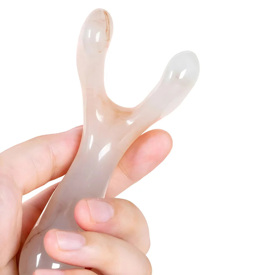 Resin Face Lifting Scraping Massage Nose Lifting Massage Y-shape Fork Guasha Massage Reduce Puffiness Trigger Point Nose Massage Beauty World Shop