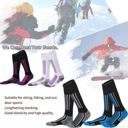 1Pair Winter Warm Thickening Ski Stockings Hiking Socks For Women Men Children Outdoor Anti-Cold High Sports Stockings Beauty World Shop