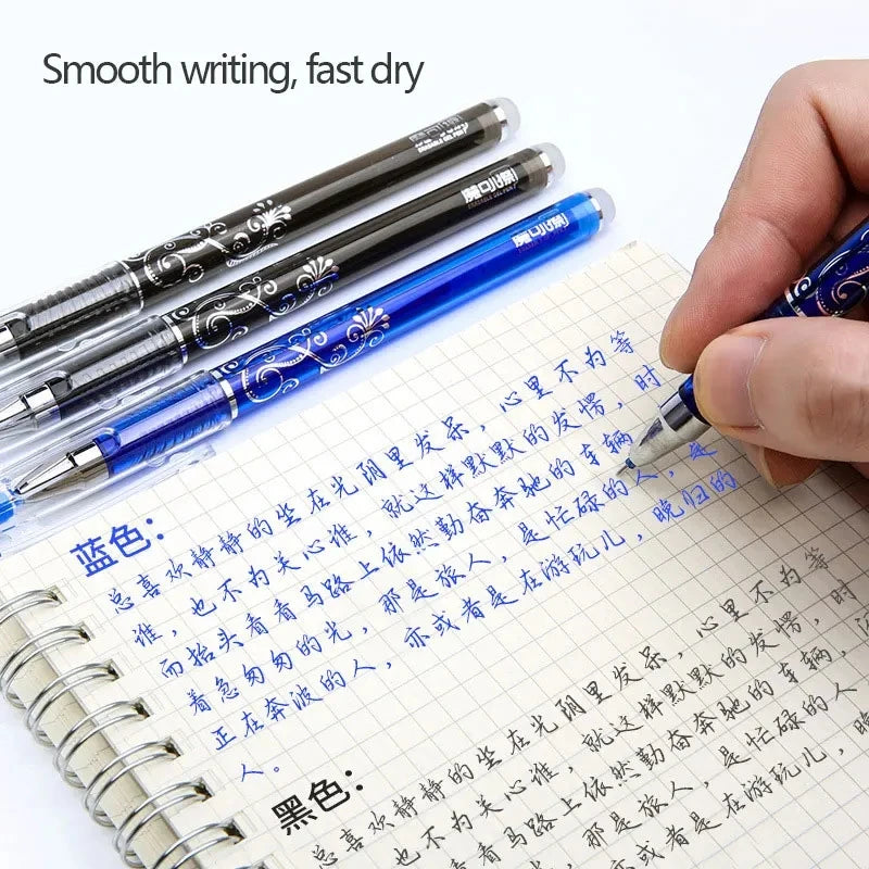 Erasable Gel Pen Set Ballpoint Pens Rod 0.5mm Refills Muti-Colors Ink Washable Handle Stationery School Office Writing Supplies Beauty World Shop