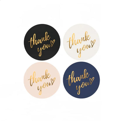 50-500pcs 1inch Blue Thank You Stickers For Envelope Sealing Labels Stationery Supplies Handmade Wedding Gift Decoration Sticker Beauty World Shop