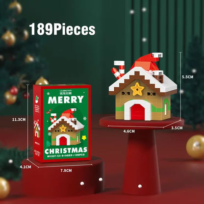 Christmas Building Block Santa Claus Snowman Elk Tree Micro Brick Puzzle Assembly Model Home Decoration Xmas Party Gift Kid Toy Beauty World Shop