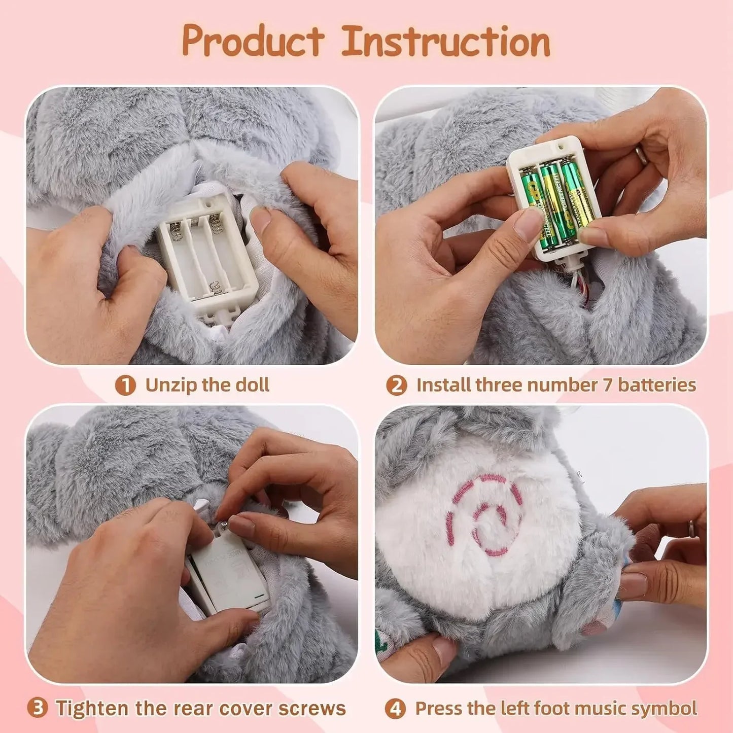*Cuddly Koala Plush Sleep Aid with Soft Glow Night Light Calming Music and Simulated Breathing Comforting Bedtime Comfort Toys Beauty World Shop