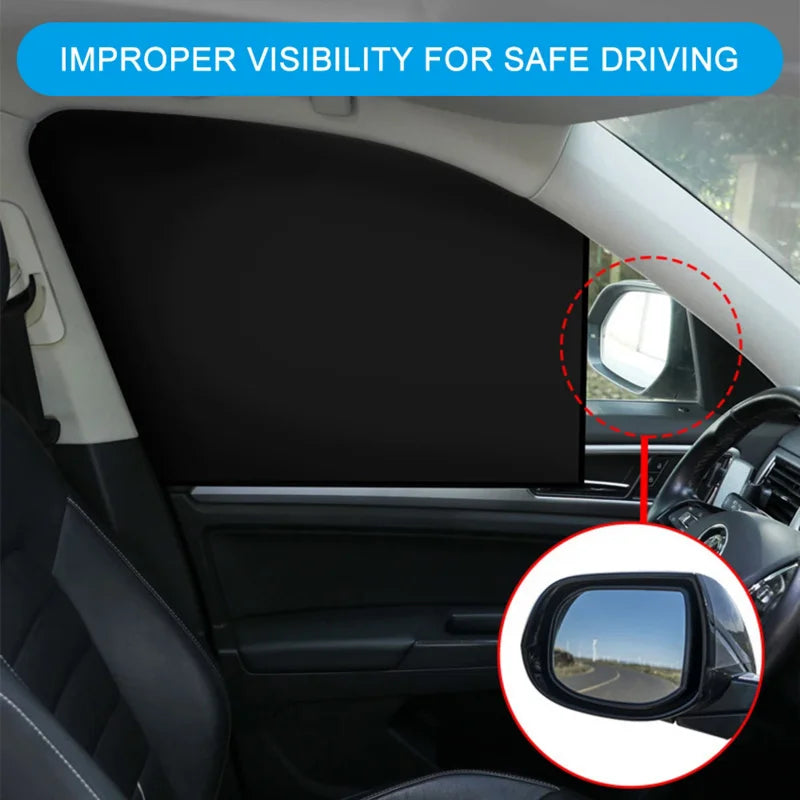Magnetic Car Sunshade UV Protection Curtains Sun Shield Cover Double Sides Auto Window Sun shade Protector Cover Diy Accessories Beauty World Shop