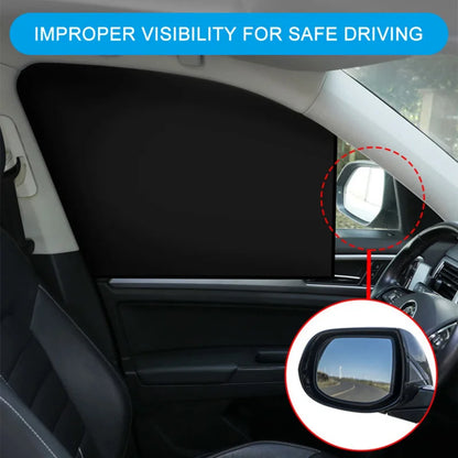 Magnetic Car Sunshade UV Protection Curtains Sun Shield Cover Double Sides Auto Window Sun shade Protector Cover Diy Accessories Beauty World Shop