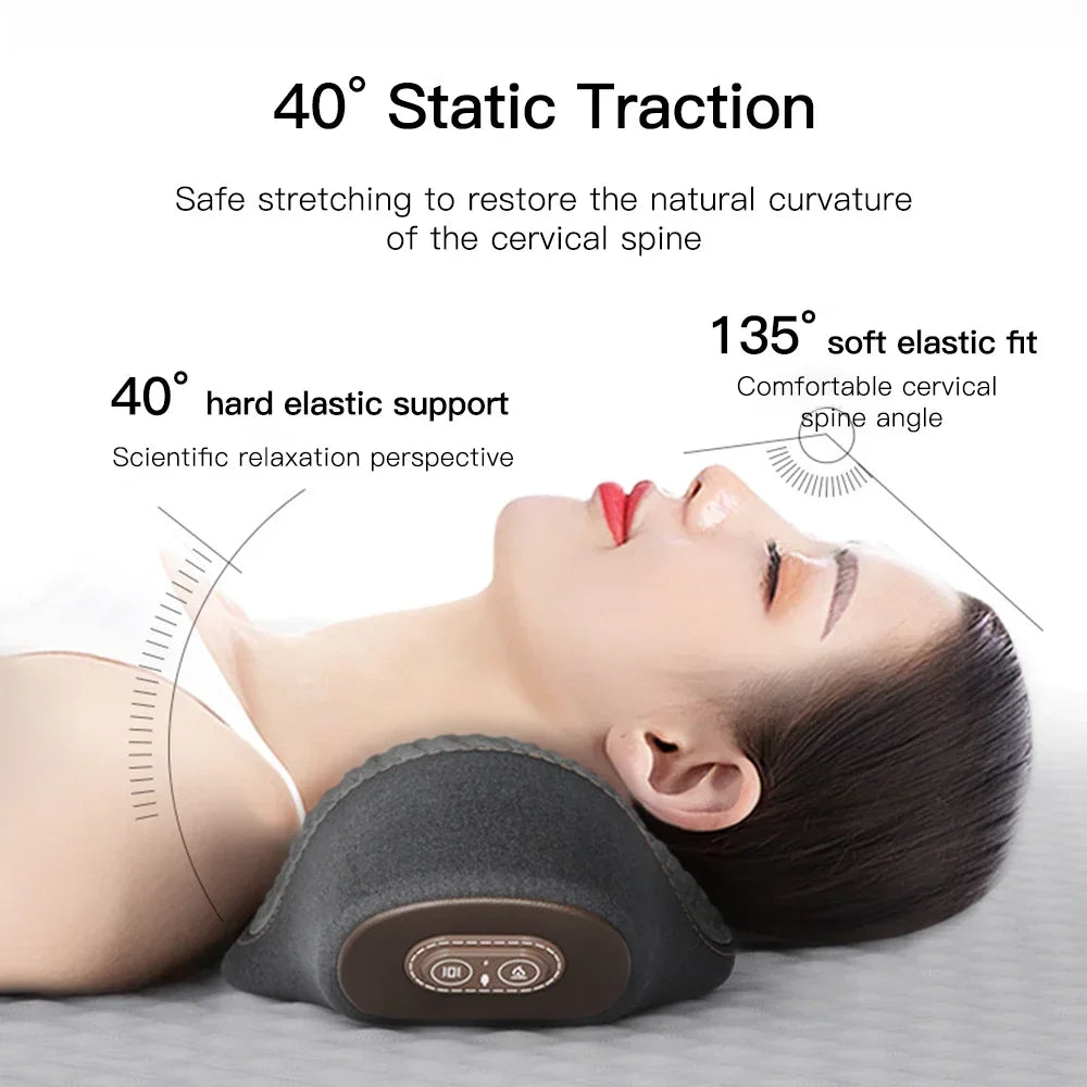 Electric Neck Massager Pillow Cervical Stretcher Heating Vibration Massage Back Traction Orthopedic Sleeping Pillows Support Beauty World Shop