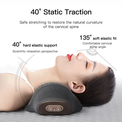 Electric Neck Massager Pillow Cervical Stretcher Heating Vibration Massage Back Traction Orthopedic Sleeping Pillows Support Beauty World Shop