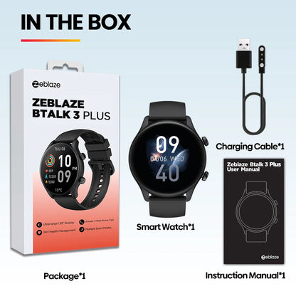 New Zeblaze Btalk 3 Plus Voice Calling Smart Watch 1.39'' Large HD Color Display Fitness Tracking Smartwatch for Men and Ladies Beauty World Shop