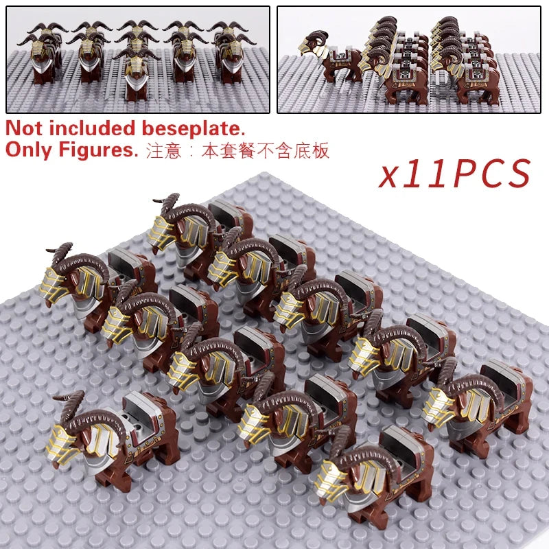 Medieval Military Sets Cavalry Figures War Horse Animals Building Blocks Parts Knight Weapons Accessories Toys for kids gifts Beauty World Shop