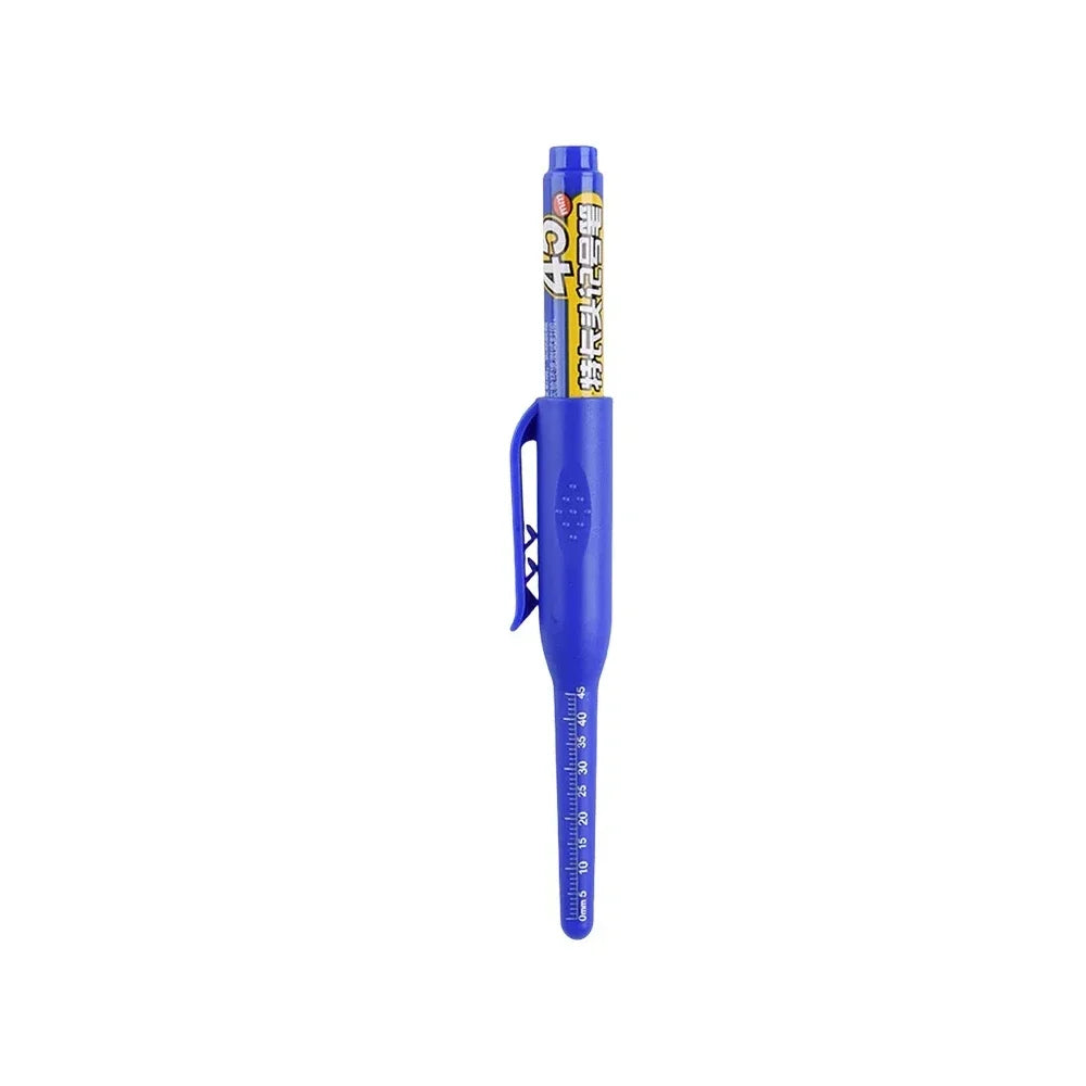 45mm Waterproof Deep Hole Marker Pens Long Nib Head Carpenter Pen Black/Blue/Red Ink for Multi-Purpose Woodworking Hand Tools Beauty World Shop