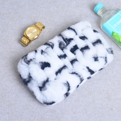 Women Handmade Stretch 100% Real Rabbit Fur Scarf Knit Genuine Rex Rabbit Fur Headbands Girls Natural Rabbit Fur Ring Scarves Beauty World Shop