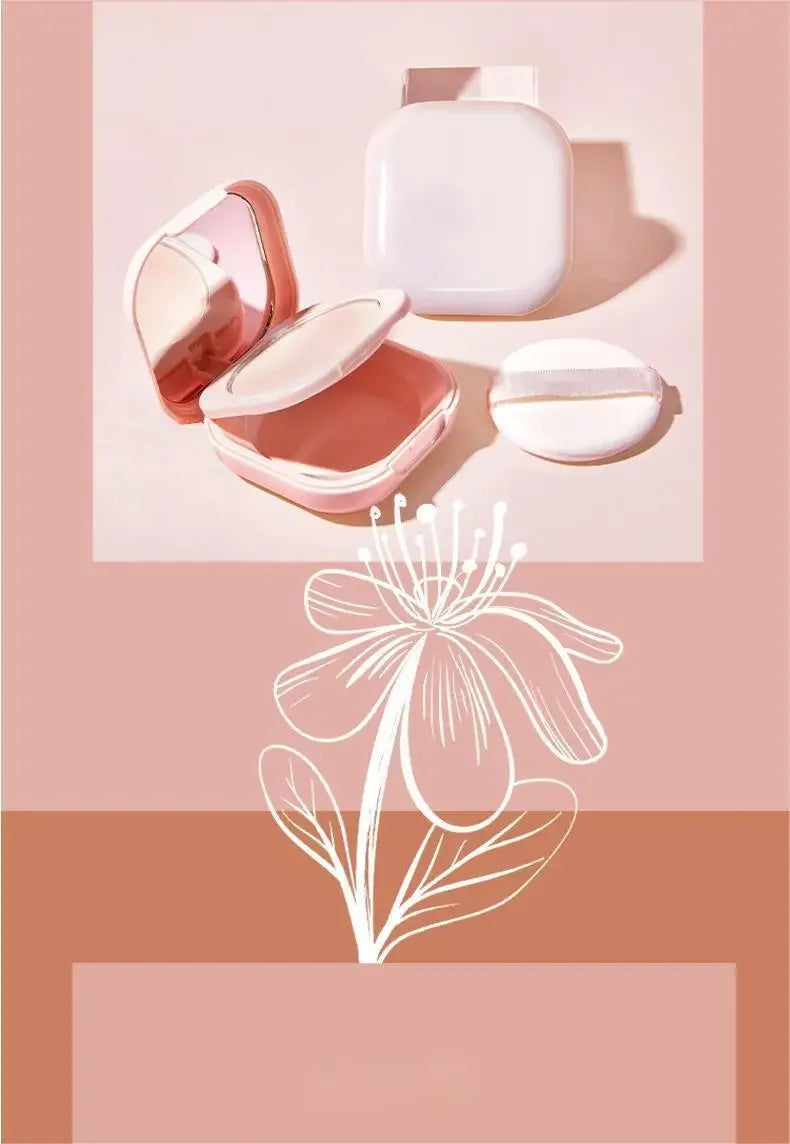 Setting Powder Oil Control Makeup Setting Brightening Skin Tone Setting Powder With Mirror Compact Portable Makeup Powder Beauty World Shop