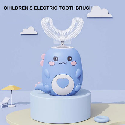 Children'S Electric Toothbrush Food Grade Silicone Oral 360 Degree Automatic Usb Charging Smart Children'S Toothbrush U-Shaped Beauty World Shop