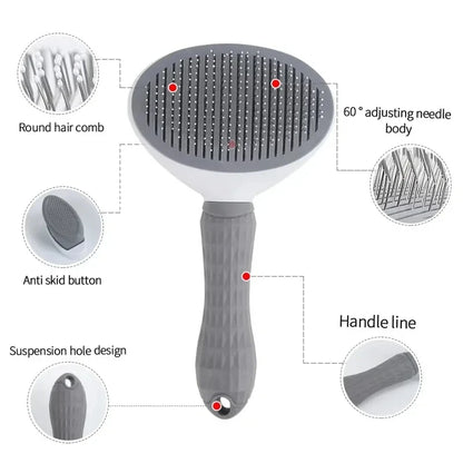 Pet Dog Brush Cat Comb Self Cleaning Pet Hair Remover Brush For Dogs Cats Grooming Tools Pets Dematting Comb Dogs Accessories Beauty World Shop