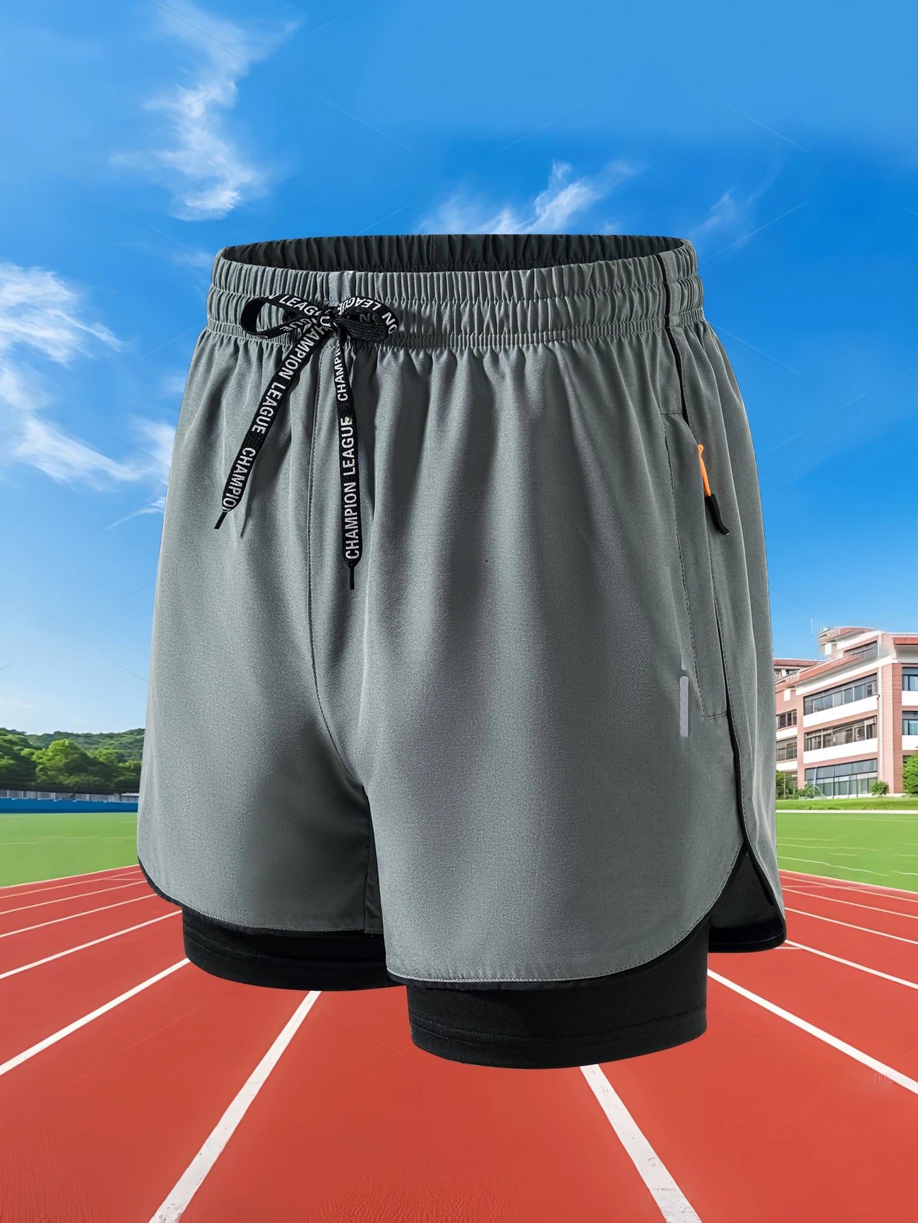 Summer Men Running Shorts Fitness Gym Training 2 in 1 Sports Shorts Quick Dry WorkoutJogging Double Deck Shorts Beauty World Shop