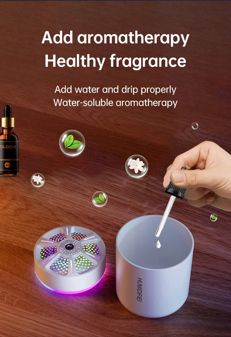 180ML mini air humidifier aromatherapy diffuser essential oil aromatherapy spray household bedroom car mounted mute humidifier Beauty World Shop