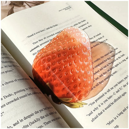 Delicate Transparent Acrylic Apple Bookmark Reading Mark Student Gift Premium Feeling Cute Grape Tomato Bookmarks Beauty World Shop