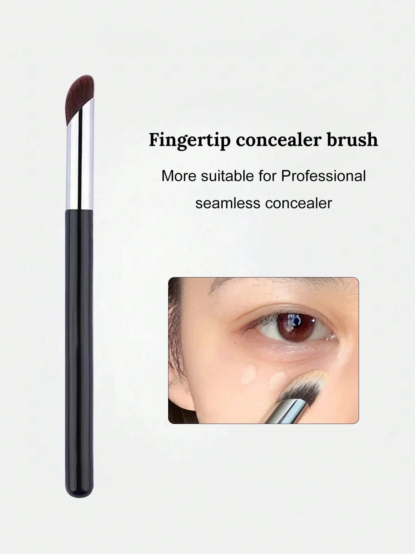 1/2/3Pcs Black Round Head Concealer Makeup Brush, Seamless Coverage For Blemishes, Acne Marks And Dark Circles Beauty World Shop