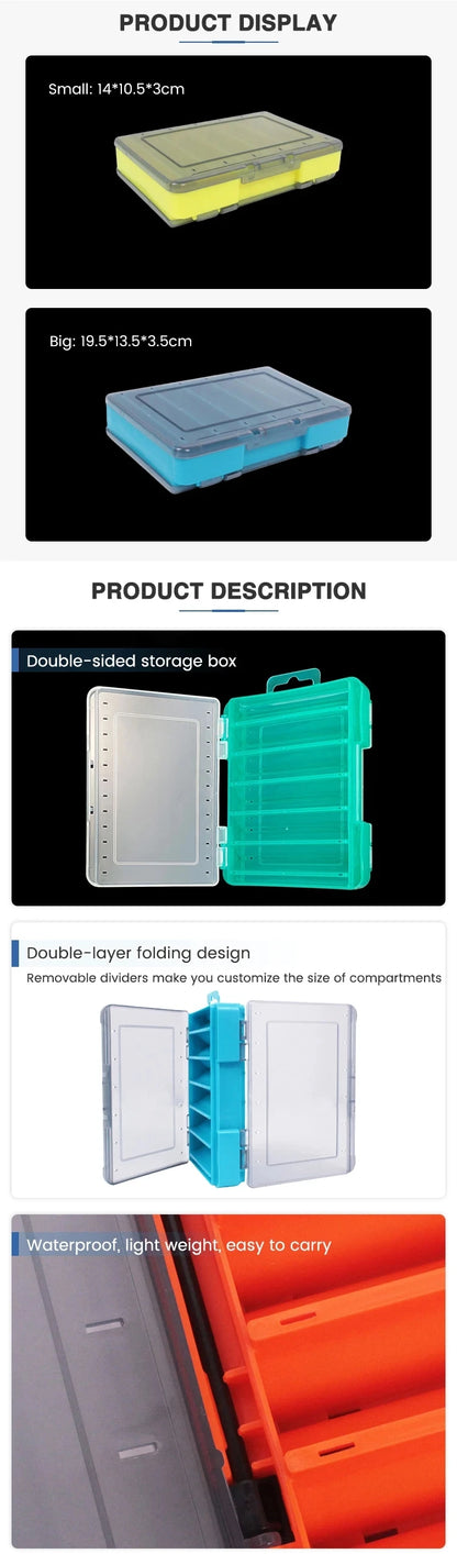 Shrimp Fishing Box Fishing Accessories Box Squid Jig Box Tackle Double Side Folio U Size Wooden Plastic Case for Fish Beauty World Shop