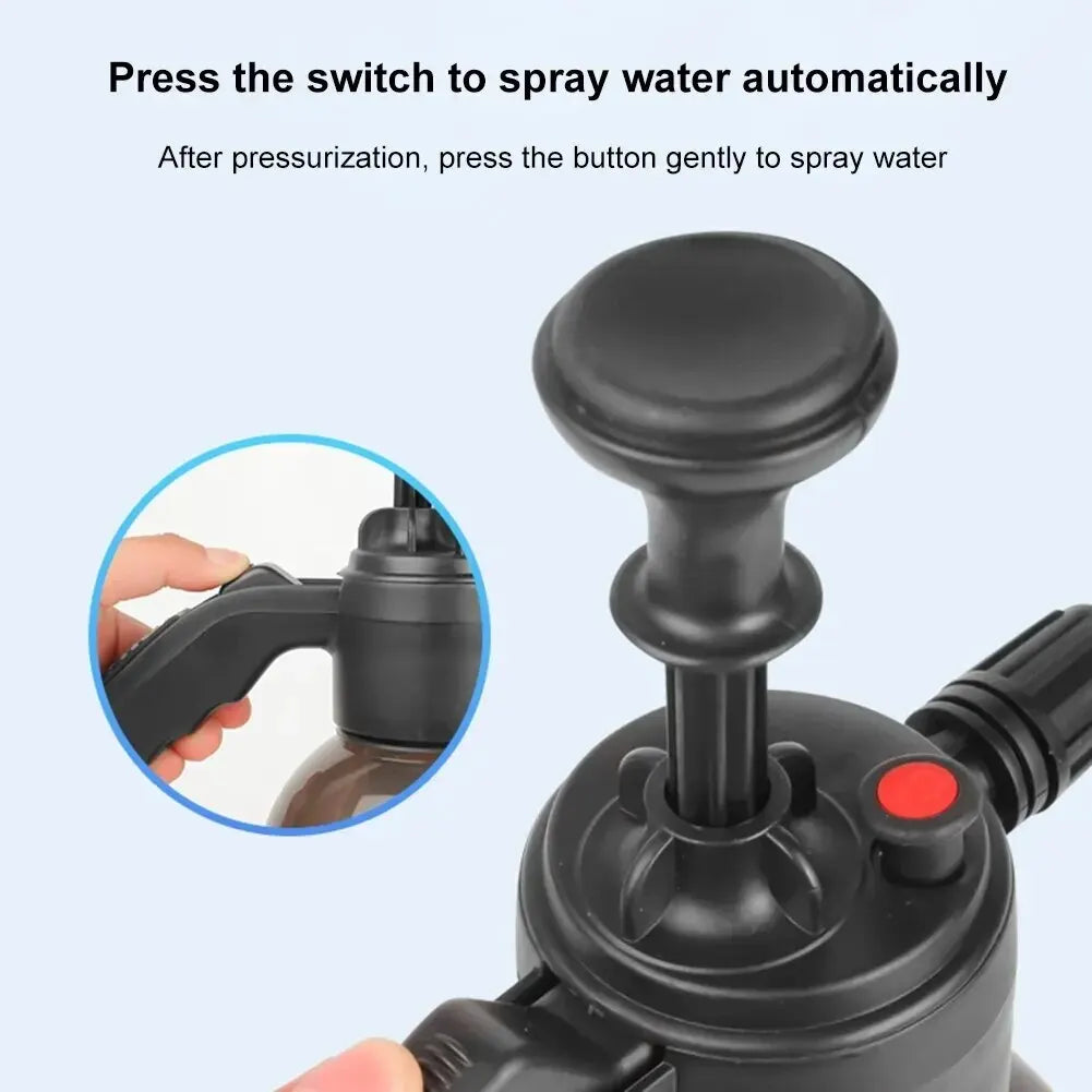 2L Foam Sprayer Car Wash Hand-held Foam Watering Can Air Pressure Sprayer Plastic Disinfection Water Bottle Car Cleaning Tools Beauty World Shop