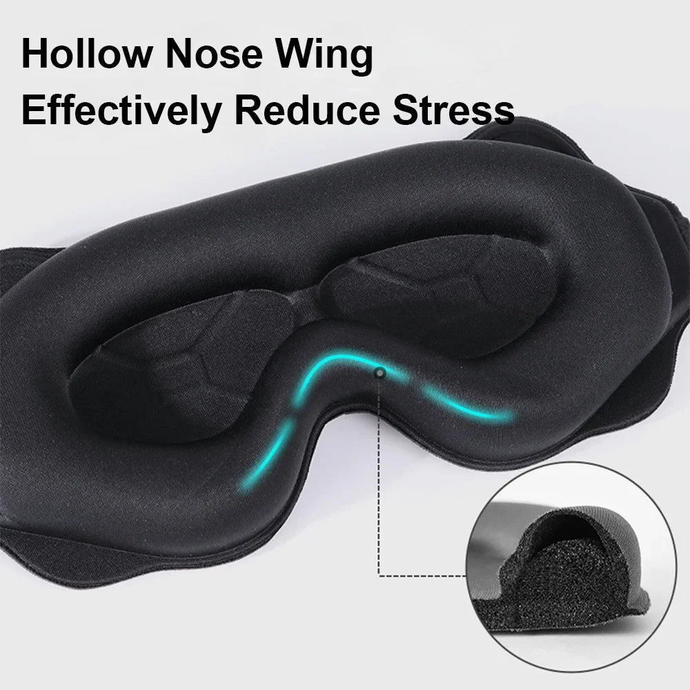 3D Sleeping Mask Block Out Light Soft Padded Sleep Mask For Eyes Slaapmasker Eye Shade Blindfold Sleeping Aid Face Mask Eyepatch Beauty World Shop
